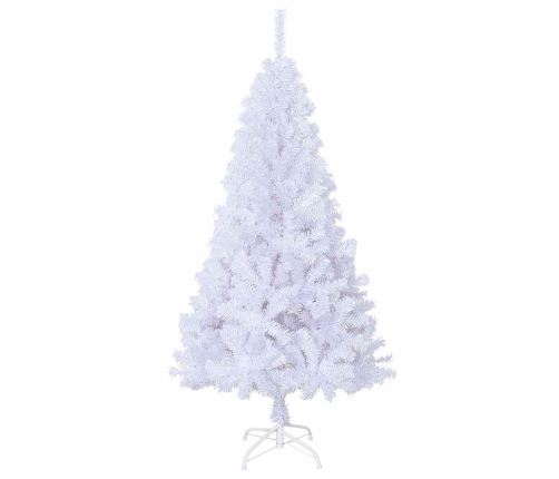 Mākslīgā Ziemassvētku Eglīte Balts 150 Cm Pvc Un Tērauds Vidaxl