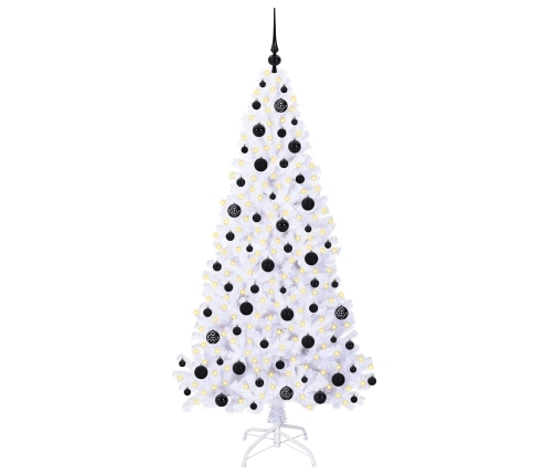 Mākslīgā Ziemassvētku Eglīte Balts 180 Cm Pvc Un Tērauds Vidaxl