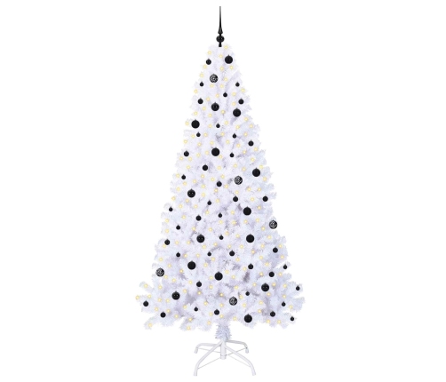 Mākslīgā Ziemassvētku Eglīte Balts 240 Cm Pvc Un Tērauds Vidaxl