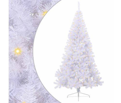 Mākslīgā Ziemassvētku Eglīte Balts 240 Cm Pvc Un Tērauds Vidaxl