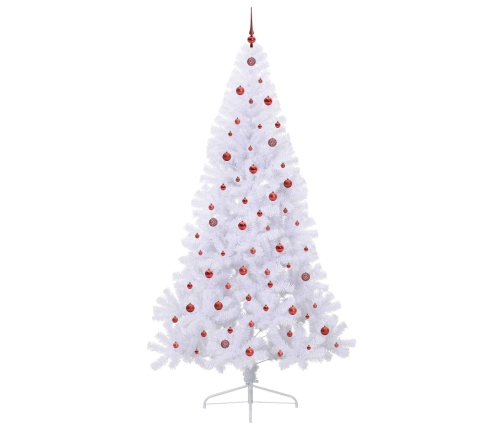 Mākslīgā Ziemassvētku Eglīte Balts 240 Cm Pvc Un Tērauds Vidaxl