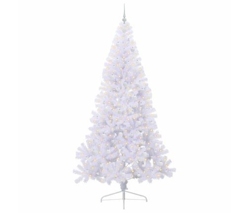 Mākslīgā Ziemassvētku Eglīte Balts 240 Cm Pvc Un Tērauds Vidaxl