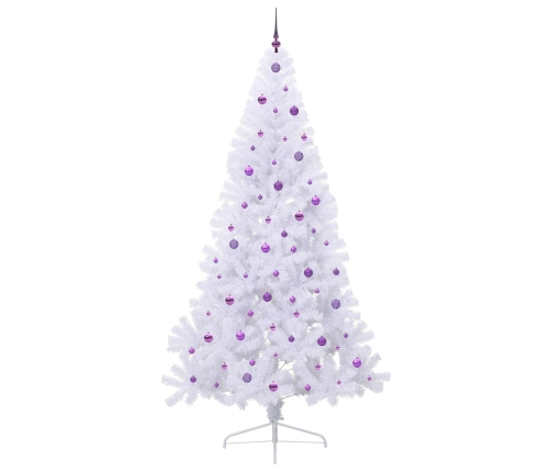 Mākslīgā Ziemassvētku Eglīte Balts 240 Cm Pvc Un Tērauds Vidaxl