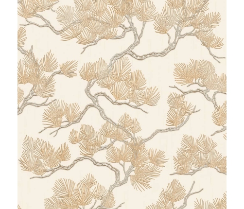 DUTCH WALLCOVERINGS tapete, priedes apdruka, krēmkrāsas