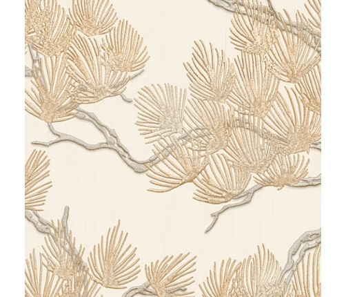 DUTCH WALLCOVERINGS tapete, priedes apdruka, krēmkrāsas