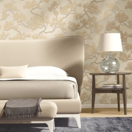 Dutch Wallcoverings Tapete, Priedes Apdruka, Krēmkrāsas