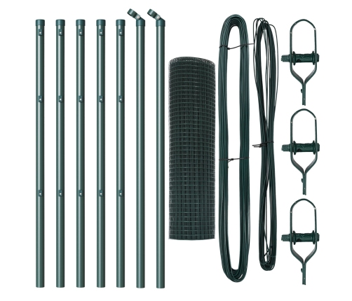 Žoga Stabu Komplekts 2 Gabali Zaļš Metāls 10 X 0.5 M Izturīgs Vidaxl