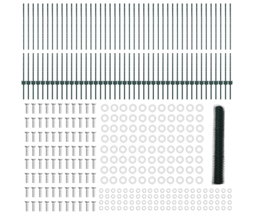 Vidaxl Žoga Stabi 11 Gab U-Kanāls Zaļš 120 Cm Tērauds,  Sešstūra Žogs Zaļš 1,2X100 M Tērauds Vidaxl