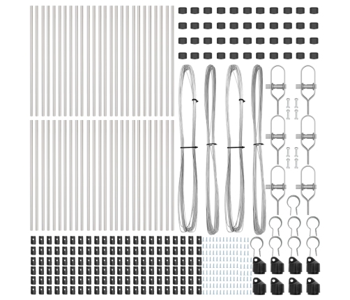 Žogu Stabi 52 Gab Ø32 Mm 100 Cm Cinkots Tērauds Vidaxl