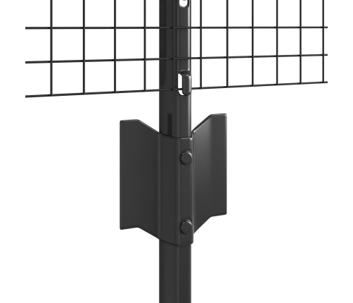 Vistas Tīkla Žoga Komplekts 2 Gabali Pelēks Cinkots Metāls Vidaxl