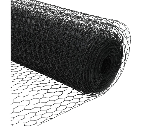 Vidaxl Žogu Stabi 22 Gab. U-Kanāls Pelēks 140 Cm Tērauds,  Sešstūra Žogs Pelēks 1.4X50 M Tērauds Vidaxl