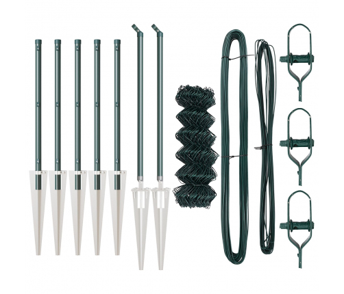 Žogs Ar 7 Spailēm 0.8X10 M Cinkots Tērauds Vidaxl