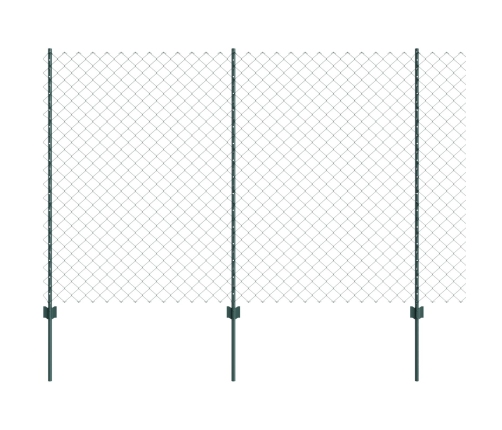 Žoga Tīkla Siets Ar 10 U Stabiem Zaļā Krāsā 1.5X10 M Tērauda Vidaxl