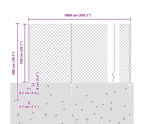Žoga Tīkla Siets Ar 10 U Stabiem Zaļā Krāsā 1.5X10 M Tērauda Vidaxl