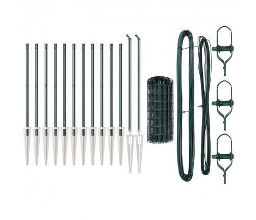 Vidaxl Eiropas Žogs Ar 13 Spikes Fiksācijām 0.4X25 M Cinkota Tērauda Zaļš