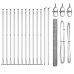 Vidaxl Heksagona Žogs 1.6X25 M Galvanizēts Tērauds,  Žoga Stabi Ar Pamatplāksnēm 13 Gabali Ø32Mm 88.5Cm Galvanizēts Tērauds Vidaxl