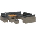 Vidaxl 13 Gabalu Dārza Dīvānu Komplekts Ar Spilveniem Pelēkā Polietilēna Rotangpalma Akācija, Vidaxl 2-Vietīgs Dārza Dīvāns Ar Spilveniem Pelēkā Polietilēna Rotangpalma,  3 Gabalu Dārza Ēdamgalds Ar Spilveniem Pelēkā Polietilēna Rotangpalma Akācija Vidaxl