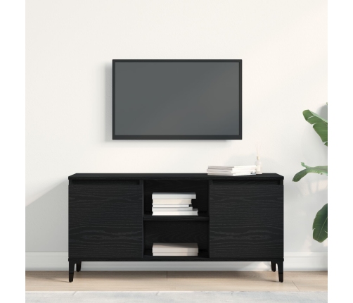 Tv Skapītis, Melns Ozols, Izmēri 102X35X50 Cm, Inženierijas Koks Vidaxl