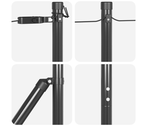 Žogu Stabi Ar Kātiem 52 Gab. Ø32 Mm 180 Cm Cinkots Tērauds Vidaxl