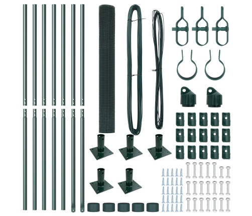 Žoga Stabu Komplekts 2 Gab. Zaļš Metāls 10 X 1 M Izturīgs Vidaxl