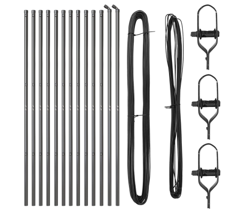 Žoga Stabi 13 Gab. Pelēks Ø32 Mm 170 Cm Cinkots Tērauds Vidaxl