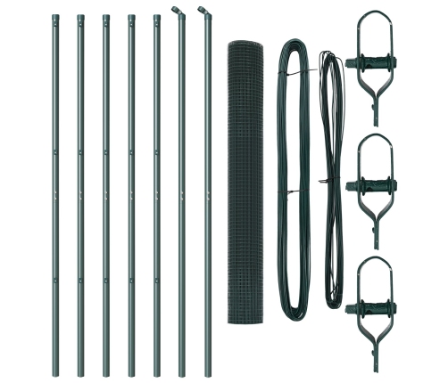 Žoga Stabu Komplekts  2 Gabali Zaļš Tērauds, Pvc 10 X 1 M Vidaxl