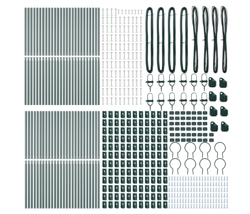 Žoga Stabi 52 Gabali Zaļi Ø32 Mm 200 Cm Galvanizēts Tērauds Vidaxl