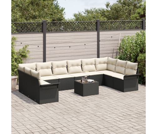 10 Daļu Dārza Dīvānu Komplekts Ar Spilveniem Brūnā Polietilēna Rotangpalmas Vidaxl