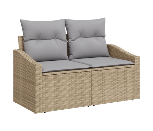 10 Gab Dārza Dīvānu Komplekts Ar Spilveniem Bēšs Polirašana Akācijas Koks Vidaxl