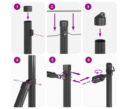Žogu Stabi 52 Gabali Pelēks Ø32 Mm 80 Cm Cinkots Tērauds Vidaxl