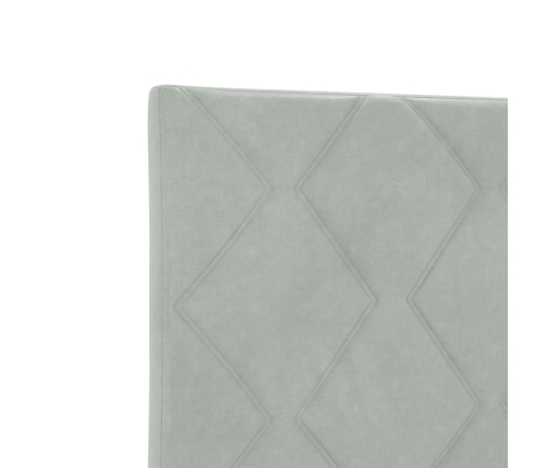 Vidaxl Gultas Galvgalis Dimanta Bloku Dizains Gaiši Pelēks 100 Cm Samts,  Gultas Galvgalis Dimanta Bloku Dizains Gaiši Pelēks 200 Cm Samts Vidaxl