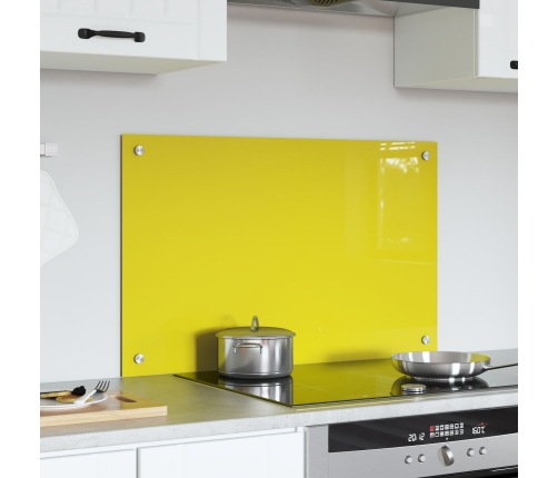 Virtuves Aizsargpaneļi Dzeltens 80X50X0,6 Cm Rūdīts Stikls Vidaxl