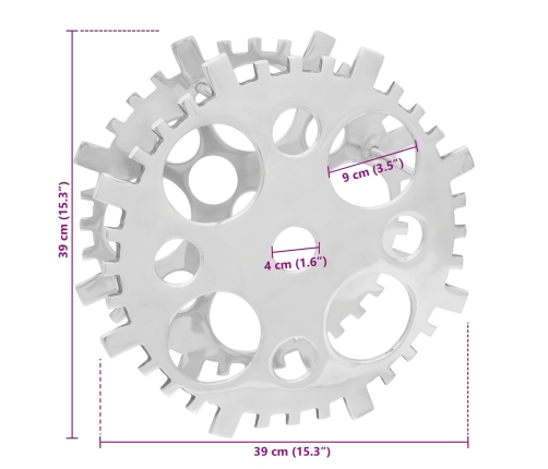 Vīna Statīvs Sudrabs 15.4X5.5X15.4 Collas Alumīnijs Vidaxl