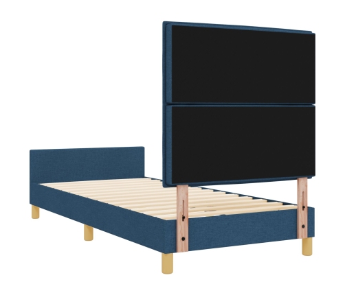 Zils Auduma Gultas Rāmis 100X200 Cm Vidaxl