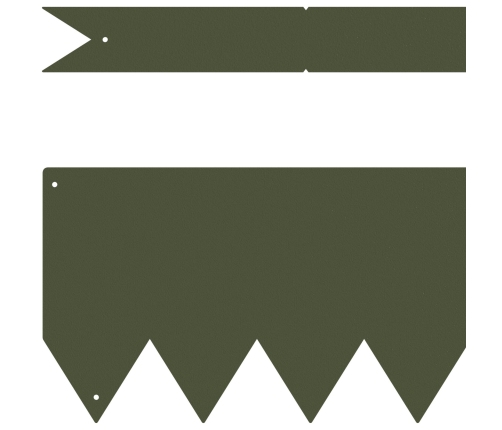 Zāliena Malas 50 Gb Olīvu Zaļš 100X0,5X15 Cm Tērauds Vidaxl