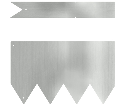 Zāliena Apmalēšana 10Gab 100X0,5X15 Cm Cinkota Tērauda Vidaxl