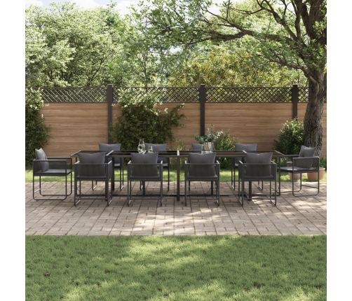 13 Daļu Dārza Ēdamzīmes Komplekts Ar Spilveniem, Tērauds Un Polirotans Vidaxl