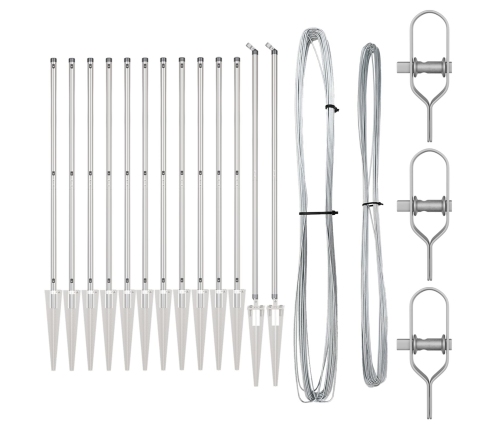 Žoga Stabi Ar Spalvu 13 Gab. Ø32 Mm 180 Cm Cinkots Tērauds Vidaxl