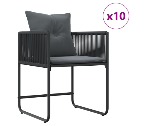 13 Daļu Dārza Ēdamzīmes Komplekts Ar Spilveniem, Tērauds Un Polirotans Vidaxl