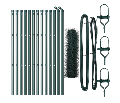 Žogu Komplekts 2 Gab. Meža Zaļš Pulverkrāsots Tērauds 25 X 0.5 M Vidaxl