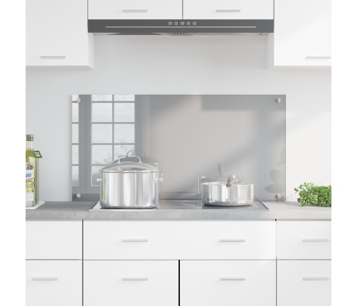 Virtuves Aizsargpaneļi Gaiši Pelēki 100X50X0,6 Cm Rūdīts Stikls Vidaxl