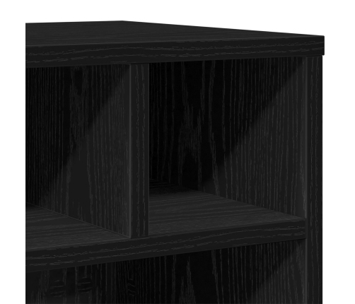 Vidaxl Printera Statīvs Ar Ratiņiem Melna Ozolkoka 41X32X34.5 Cm