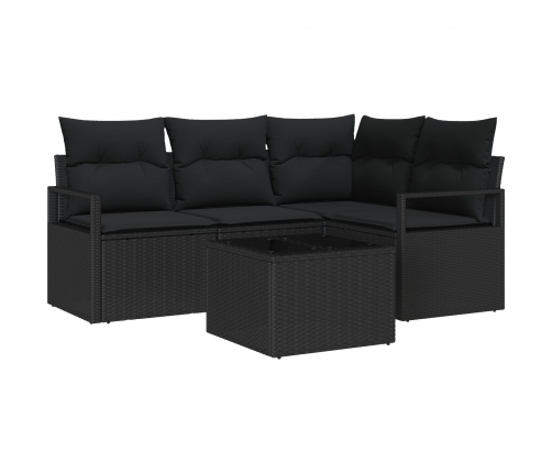 Vidaxl 5 Gabalu Dārza Dīvānu Komplekts Ar Spilveniem Bežā Polyrattan,  2-Vietīgais Dārza Dīvāns Ar Spilveniem Melnā Polyrattan Vidaxl
