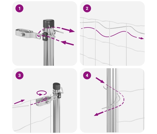 Savilkta Stieples Žogs Ar 7 Stabiem 1.6X10 M Galvanizēts Tērauds Vidaxl