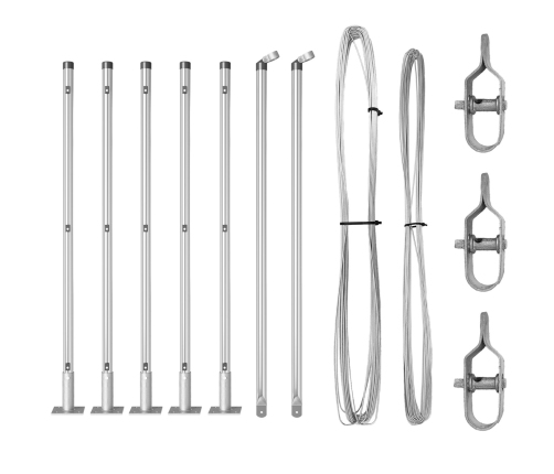 Žogu Stabi Komplekts 7 Gab. Sudrabs Cinkots Tērauds Vidaxl