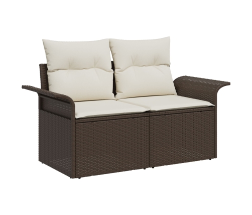 11 Gab Dārza Dīvānu Komplekts Ar Spilveniem Brūnā Poli Rotangpalma Vidaxl