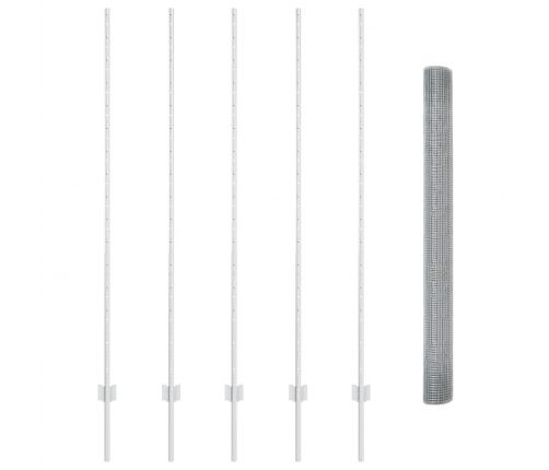 Weldožogu Siets Ar 10 U Stabiem Sudrabs 1.6X10 M Tērauds Vidaxl