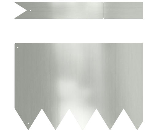 Zālienu Apmalē 20 Gab 100X0,5X20 Cm Cinkots Tērauds Vidaxl