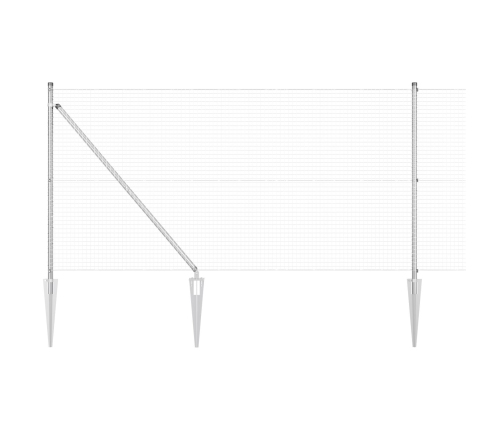 Savilktais Metāla Žogs Ar 13 Spikes Stabiem 1X50 M Cinkots Tērauds Vidaxl