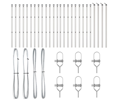 Žogu Stabi 26 Gab Ø32 Mm 80 Cm Cinkots Tērauds Vidaxl